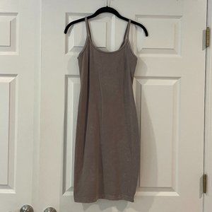lululemon athletica Taupe Mini Dress built in bra